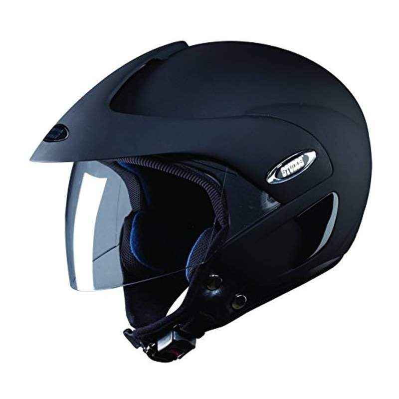 Studds Marshall Matt Balck Open Face Helmet, Size (Large, 580 mm)