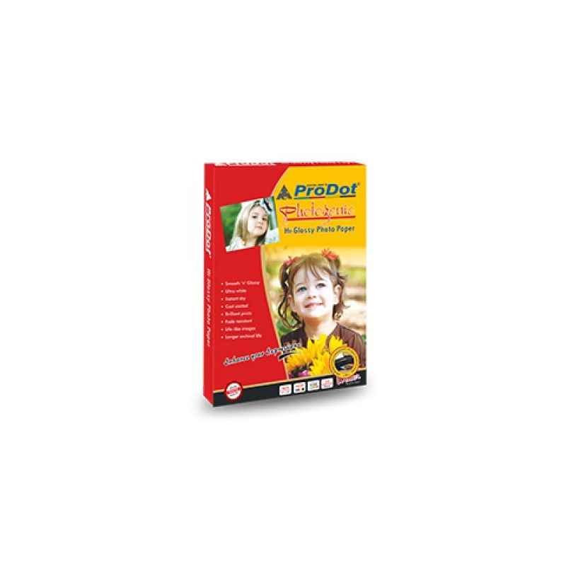 Prodot 180 GSM 4x6 Inch Glossy Photo Paper, 50 Sheets