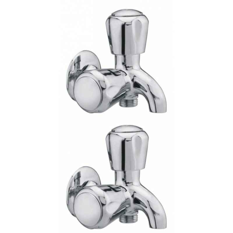 Snowbell Soft Brass Chrome Plated 2-in-1 Bibcocks (Pack of 2)