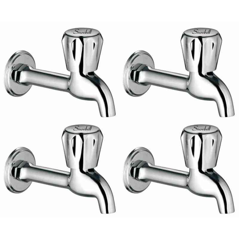 Snowbell Continental Chrome Plated Long Body Bib Faucet (Pack of 4)