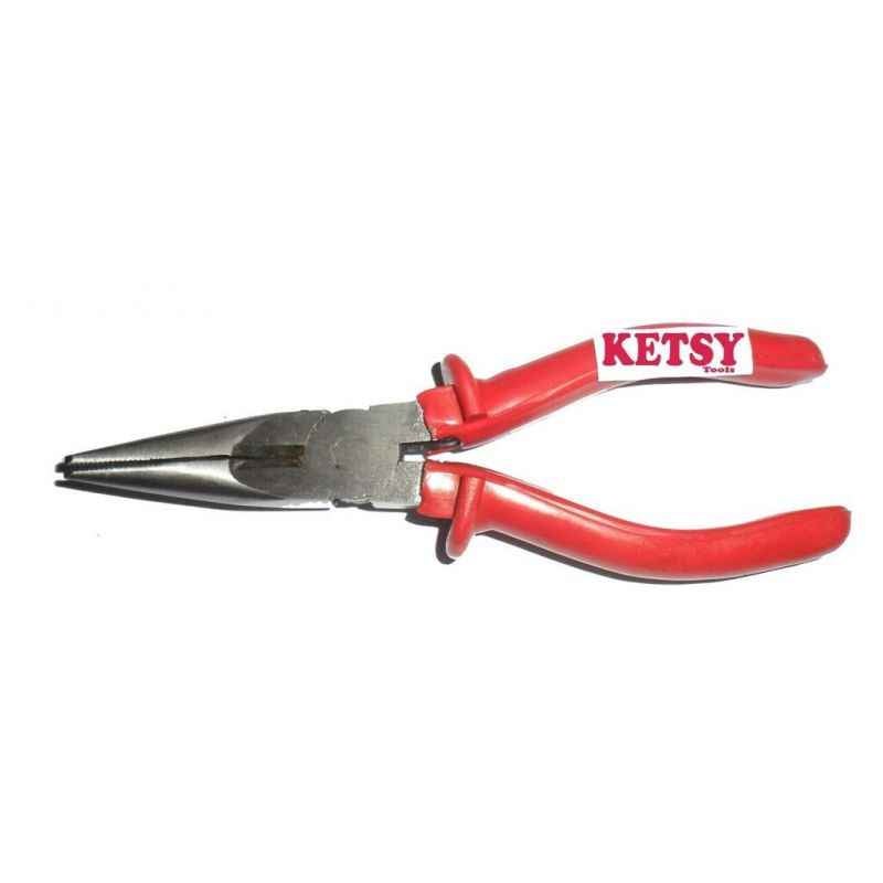 Ketsy Long Nose Plier With Red Sleeve, 530, Weight: 170 g