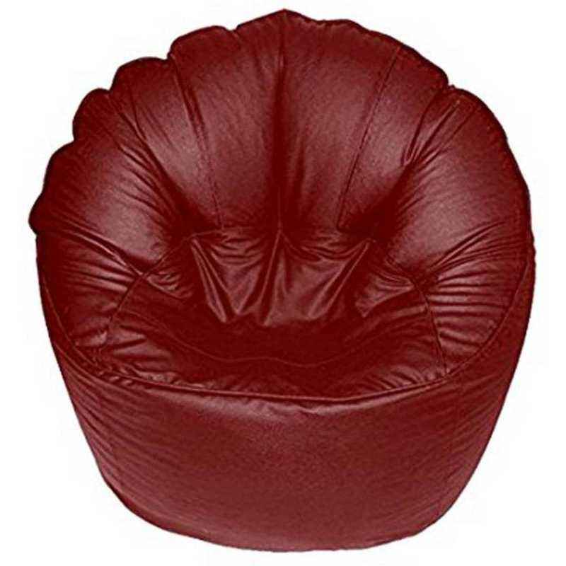 Akhilesh Dark Maroon Bean Bag/Mudda Chair Cover, Size: XXL