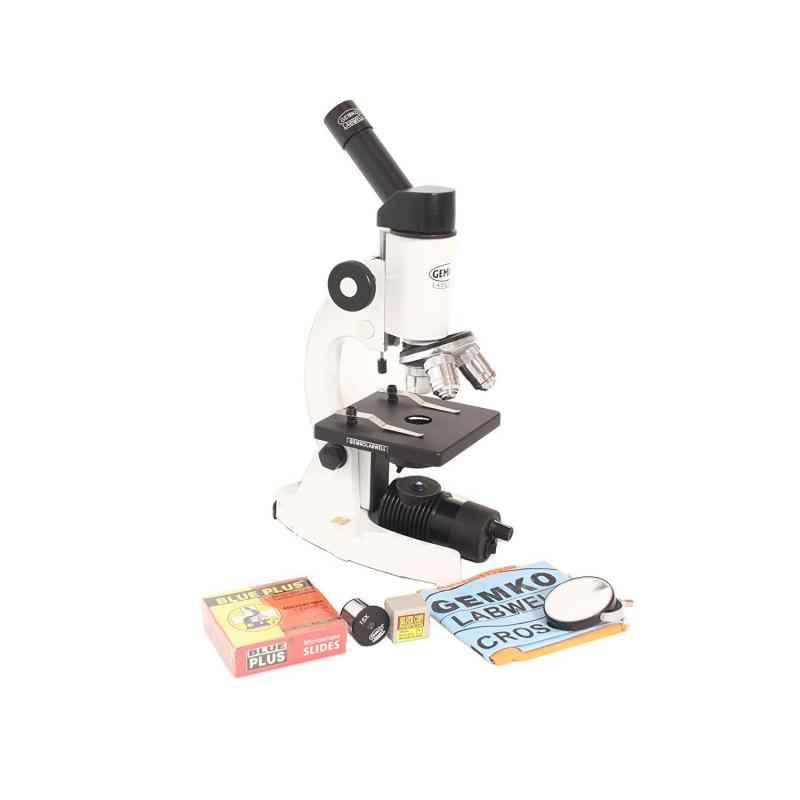 Gemko Labwell Compound Microscope with LED Lamp, Blank Slide Kit, G-S-725-54