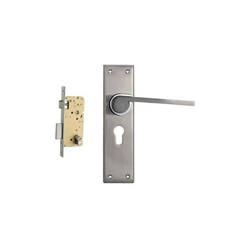 Plaza Elite Stainless Steel Finish Handle with 250mm Pin Cylinder Mortice Lock & 3 Keys