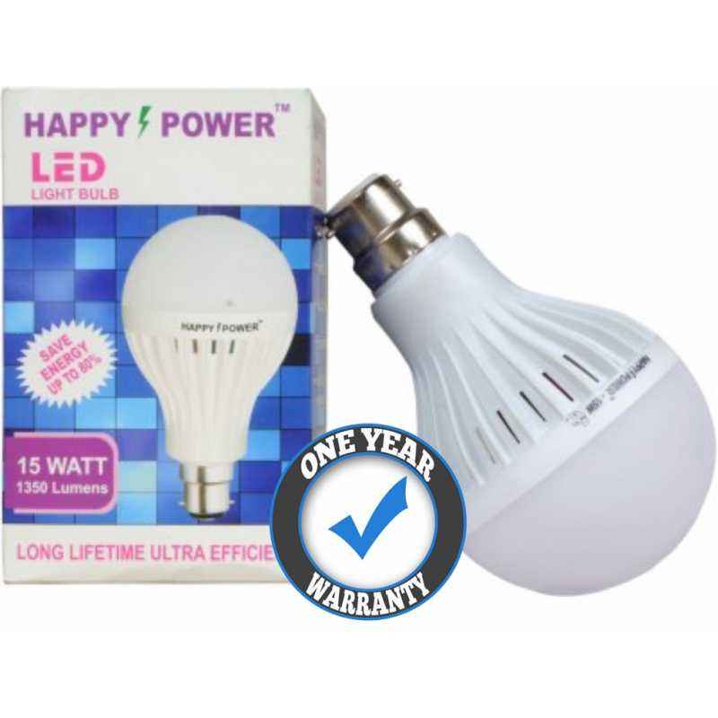 Happy 15W B-22 Cool White LED Bulb, HP-1015