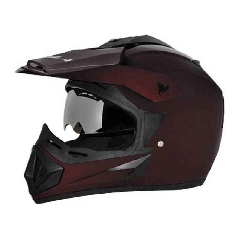Vega Off Road Motocross Dull Burgundy Helmet, Size (Large, 600 mm)