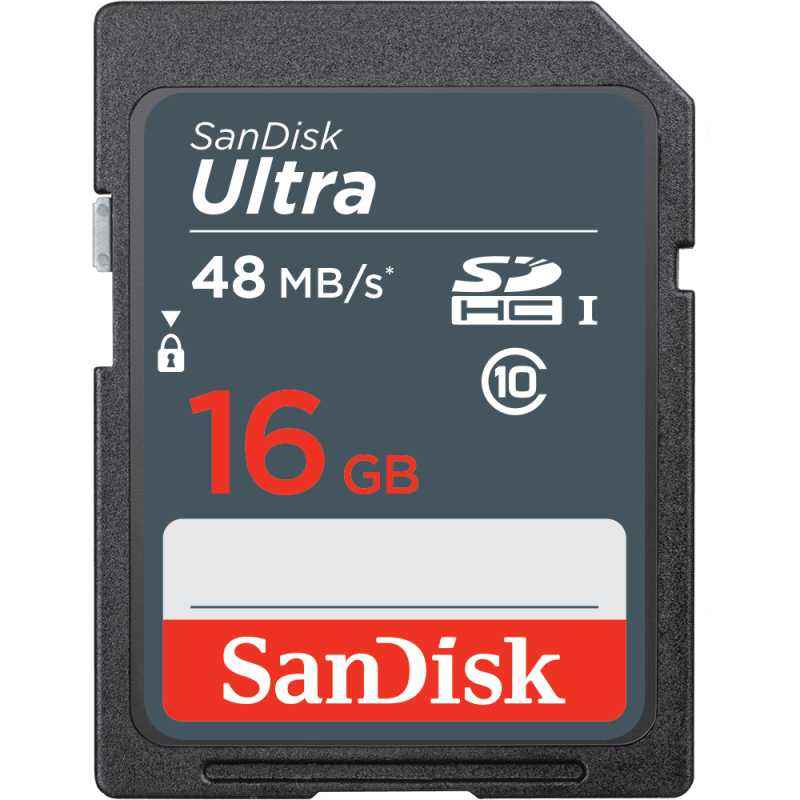 SanDisk Ultra 16GB Class 10 SDHC 48mbps Memory Card For Camera