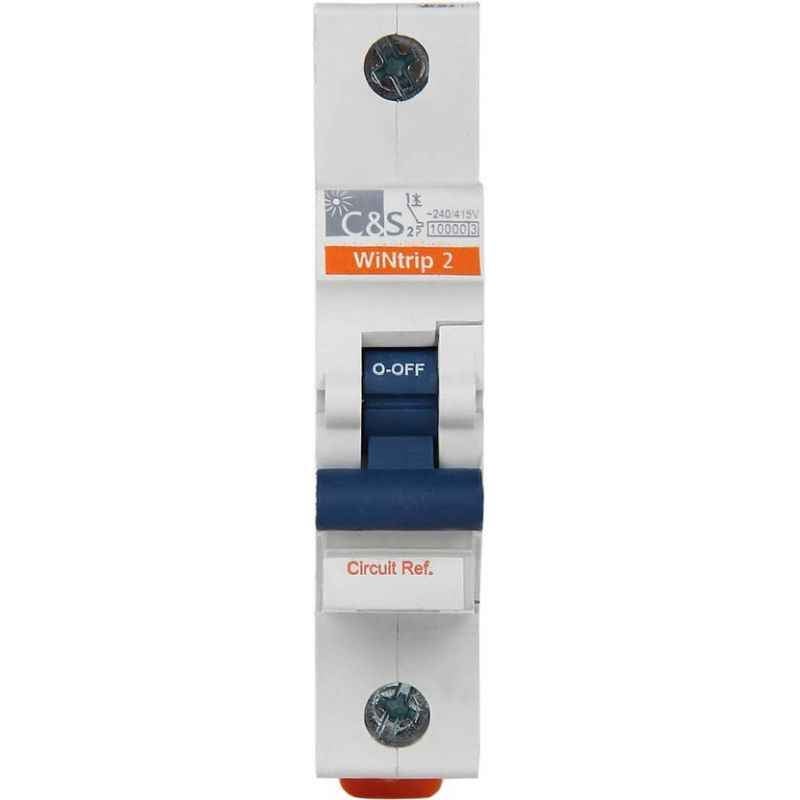 C&S Wintrip2 40A B Curve SP MCB, CSMBS1B40 (Pack of 12)