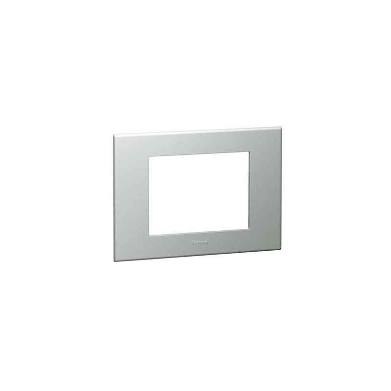 Legrand Arteor Pearl Aluminium Plates With Frames Pearl Aluminium Plate , 5757 21, (Pack of 3)