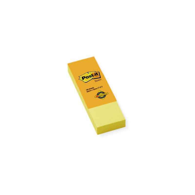 3M Post-it Yellow Notes, Size: 1 x 3 Inch (Pack of 10)