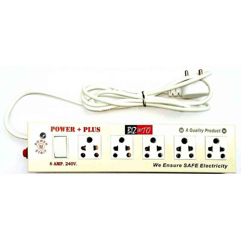 Bizinto Power Plus 5 Socket 1 Switch Extension Board, SPS-51
