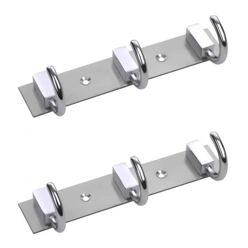 Abyss ABDY-1006 Chrome Finish Stainless Steel Multipurpose Hook (Pack of 2)