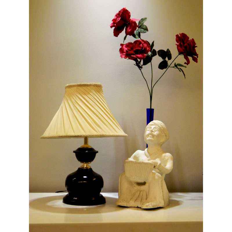 Tucasa Table Lamp with Pleated Shade, LG-446, Weight: 450 g