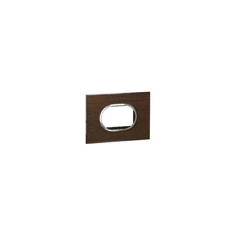 Legrand Arteor 4 Module Wood Light Oak Round Cover Plate With Frame, 5763 49