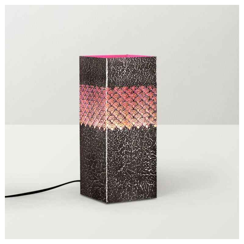 Height of Design Grey and Pink Geometric Shaped Pillar Lamp, HODTL47