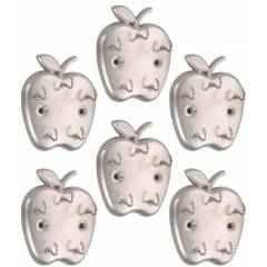 Doyours 6 Pieces Matt Apple Design Key Hook Set, DY-0955