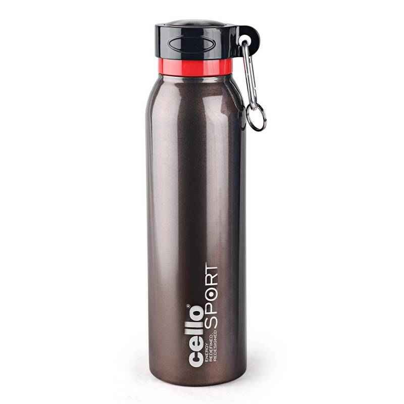 Cello Beatle 550ml Brown Stainless Steel Water Bottle