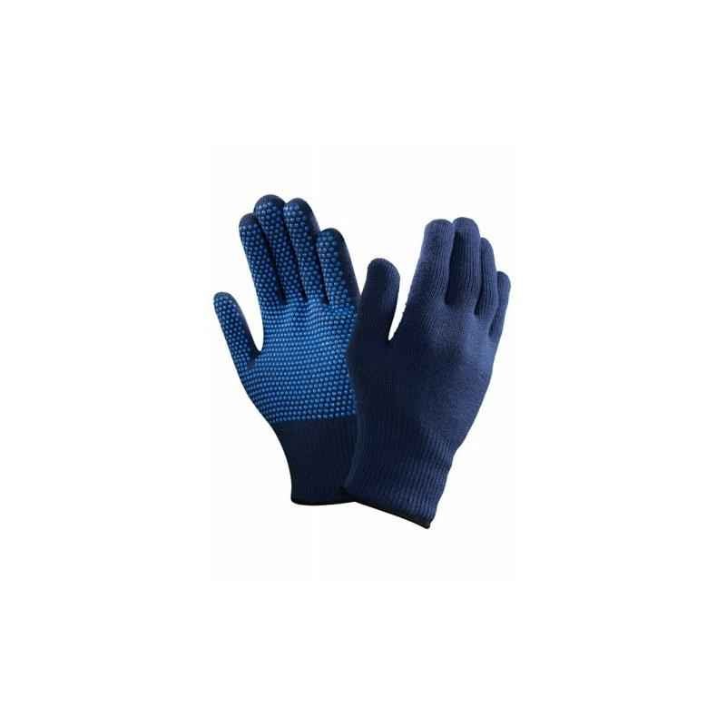 Ufo 60g Dotted Blue Safety Gloves, Size: M
