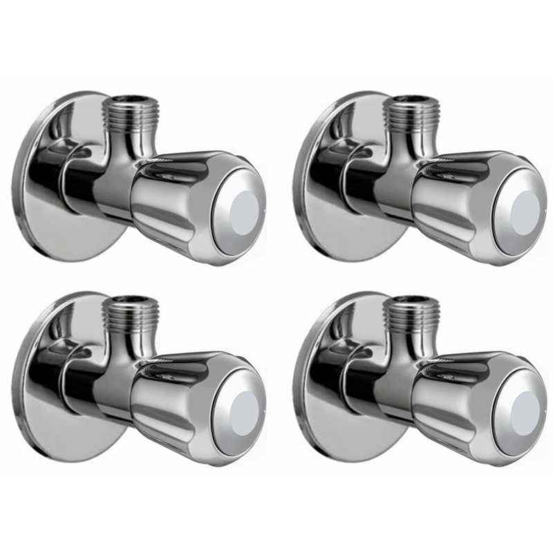 Snowbell Conty Brass Chrome Plated Angle Faucet (Pack of 4)