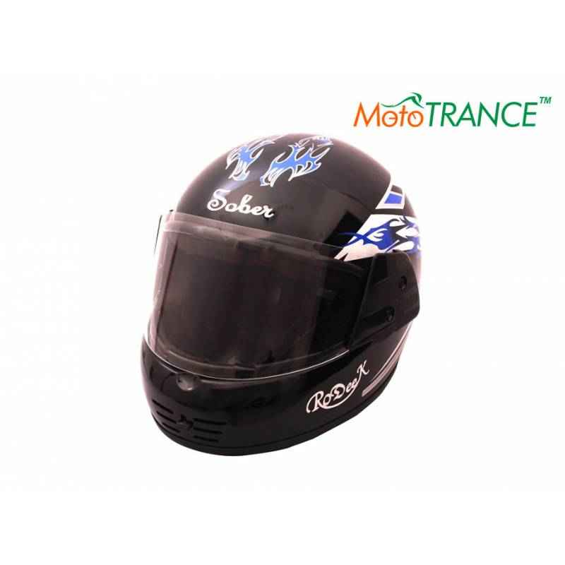 Mototrance Black Sober Rodick Fireblaze Multi Graphics Full Face Helmet