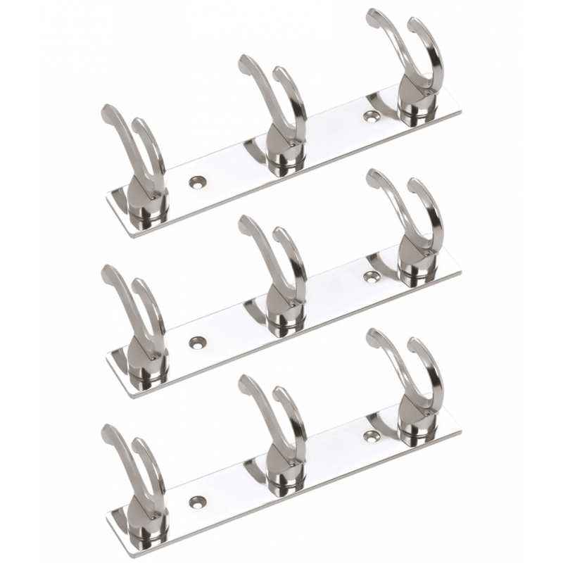 Doyours 3 Pieces 3 Pin Multipurpose Hook Rail Set, DY-0676