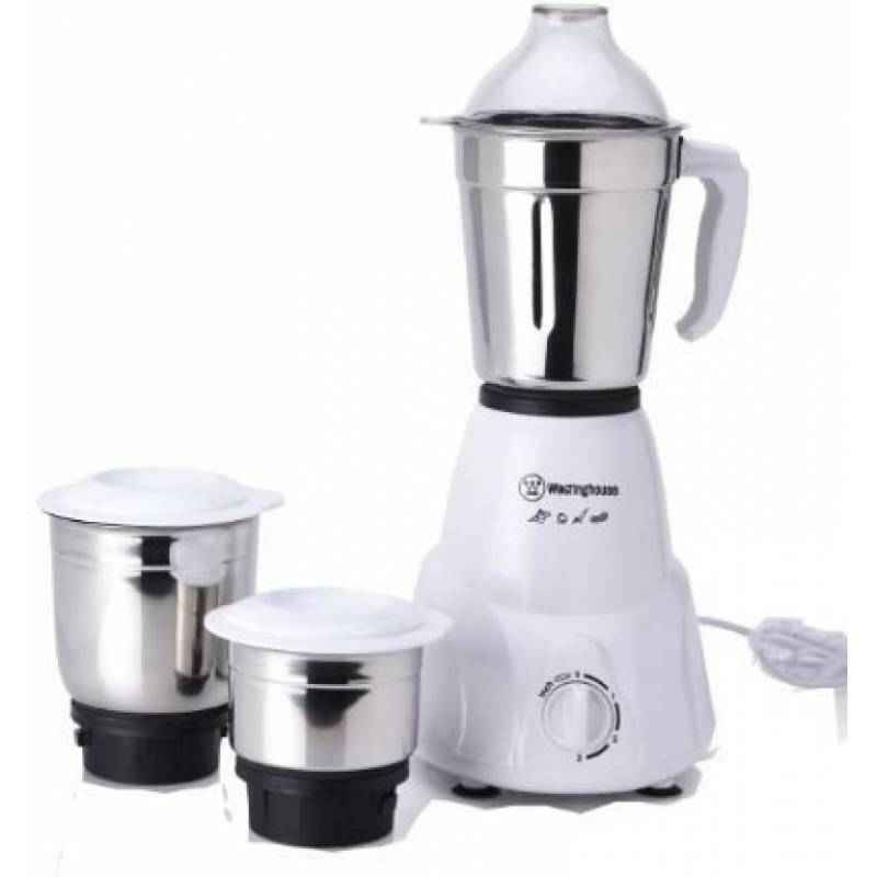 Westinghouse 450W White Mixer Grinder with 3 Jars, MC45B3A-DR
