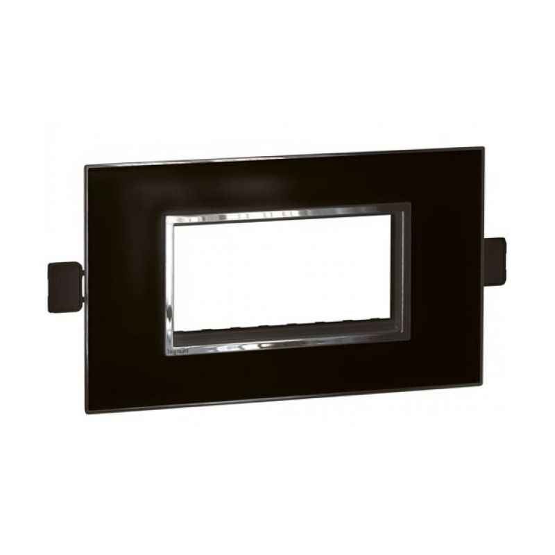 Legrand Arteor Mirror Finish Cover Plates With Frame Mirror Black Plate (Pack of 2), 5757 33