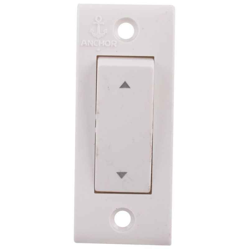 Anchor Penta Deluxe 6A 2 Way White Switch, 14112