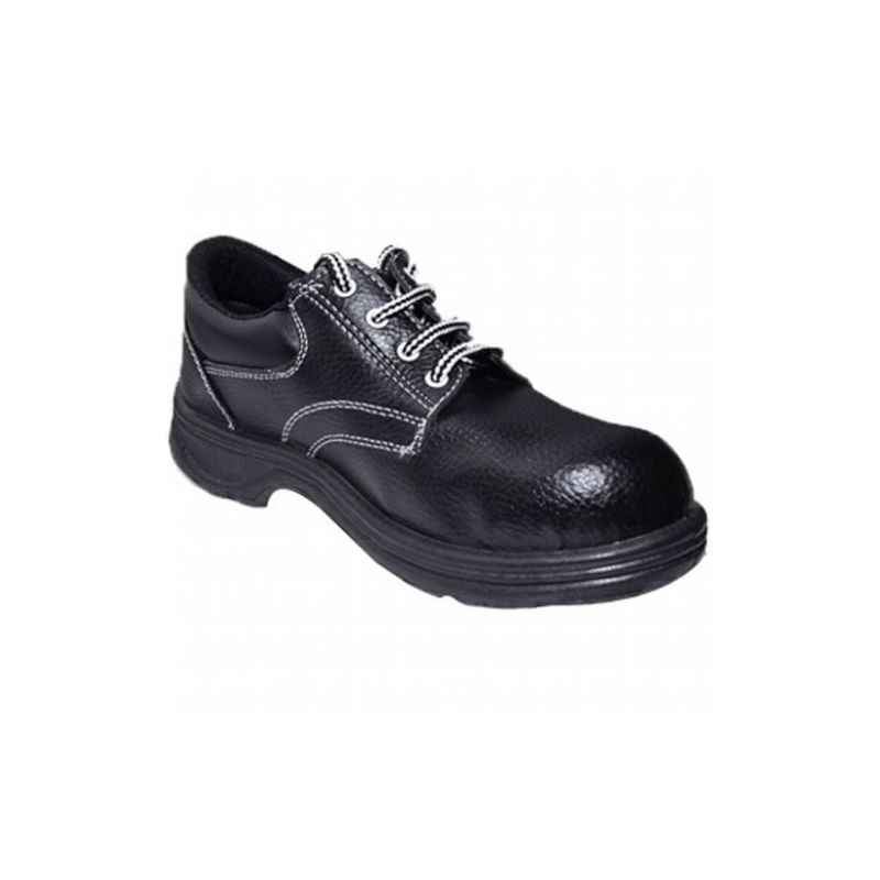 Meddo Aura Eco Steel Toe Black Safety Shoes, Size: 7