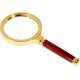 Stealodeal 60mm Maroon & Gold Magnifying Glass, Magnification: 10X
