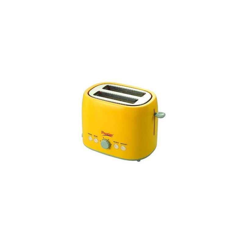 Prestige 850W Plastic Yellow Popup Toaster, PPTPKY