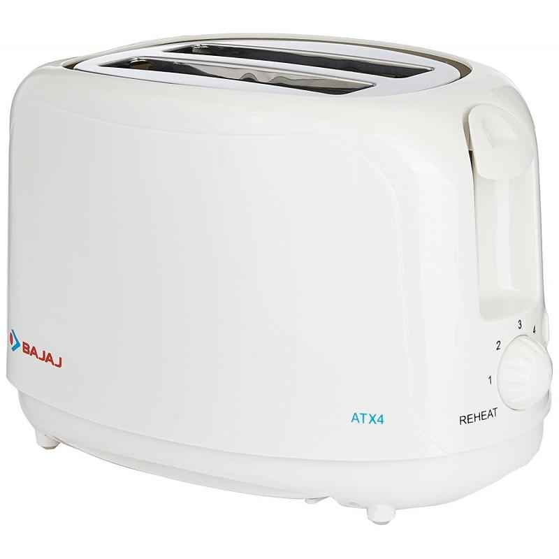 Bajaj 750W ATX 4 White Pop Up Toaster