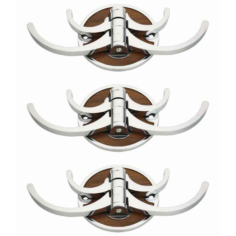 Abyss ABDY-1284 Stainless Steel Designer Wengy Multipurpose Hook (Pack of 3)