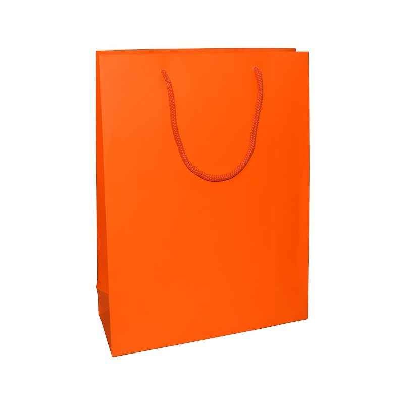 Aspen Matte Laminated Orange Paper Bag, AC-031-004 (Pack of 96)