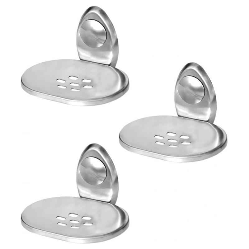 Doyours Almond Series 3 Pieces Stainless Steel Soap Dish Set, DY-1348