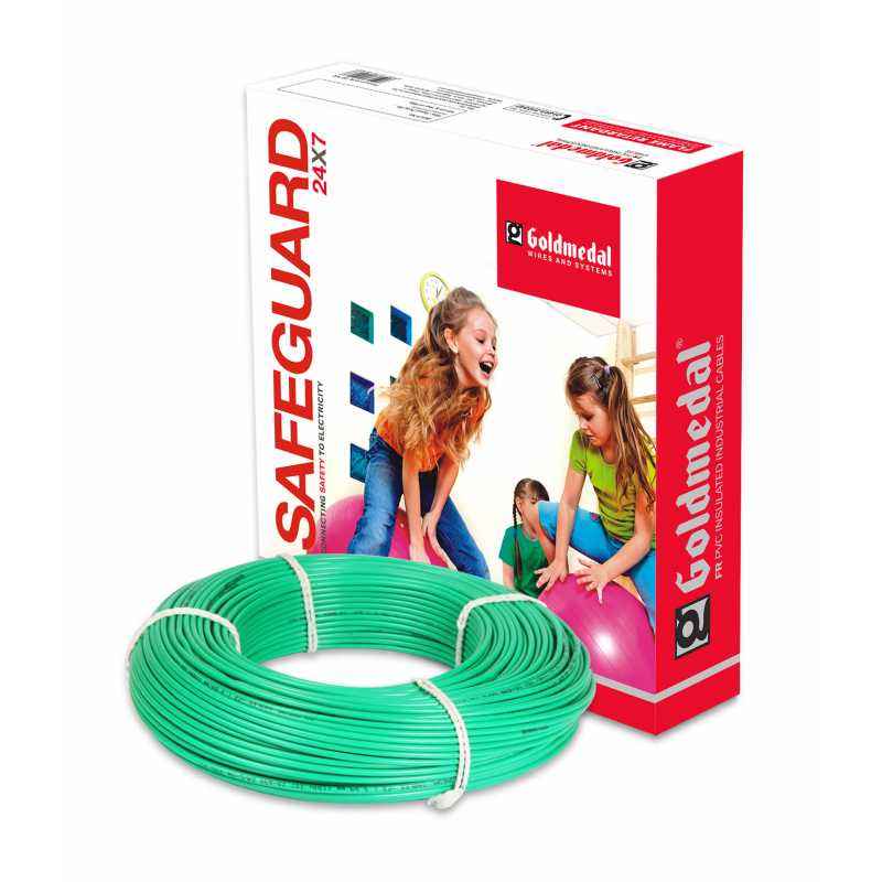 Goldmedal 90m 4 Sq mm Green FR PVC Wire