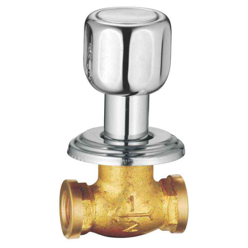 Apree Royale Silver Brass 15mm Concealed Stopcock