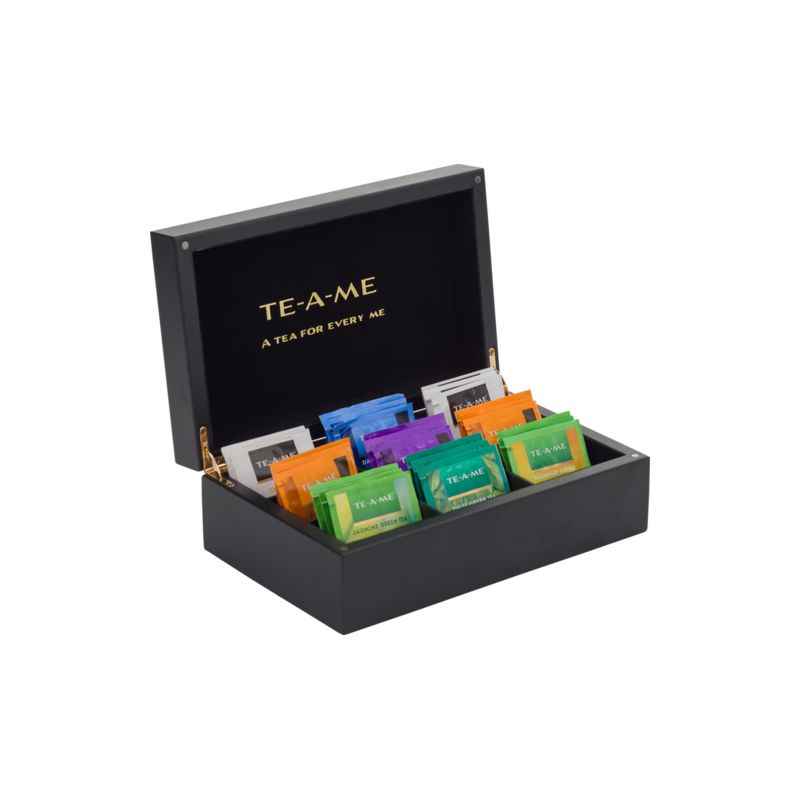 TE-A-ME 72 Tea Bags Collection with Wooden Chestlet