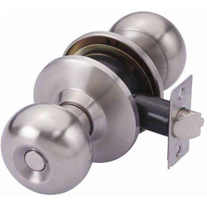 Smart Shophar Silver Cylindrical Latch Lock Light Without Keys, 54783-SSLL-SWOK