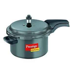 Prestige Deluxe Plus 5 Litre Hard Anodized Outer Lid Pressure Cooker, 20351