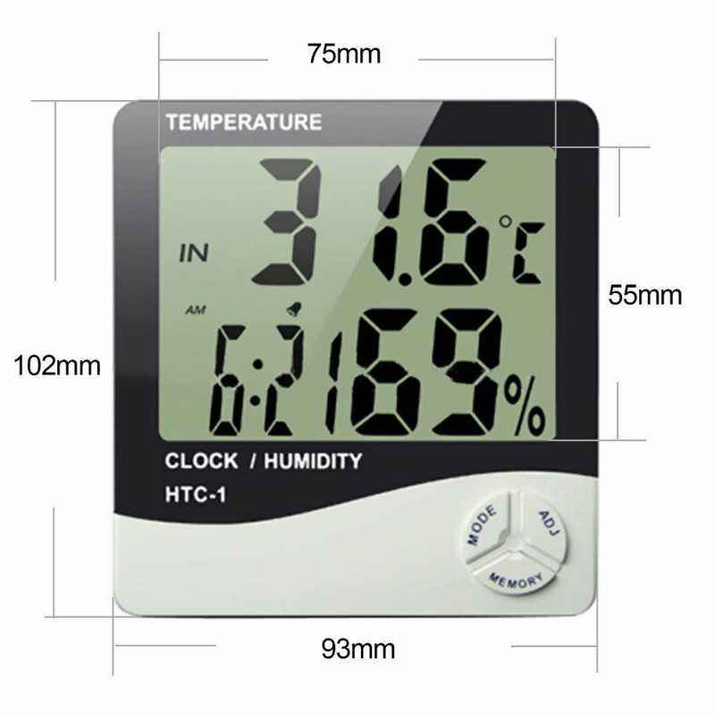 MCP Digital Room Thermometer with Humidity Indicator And Clock