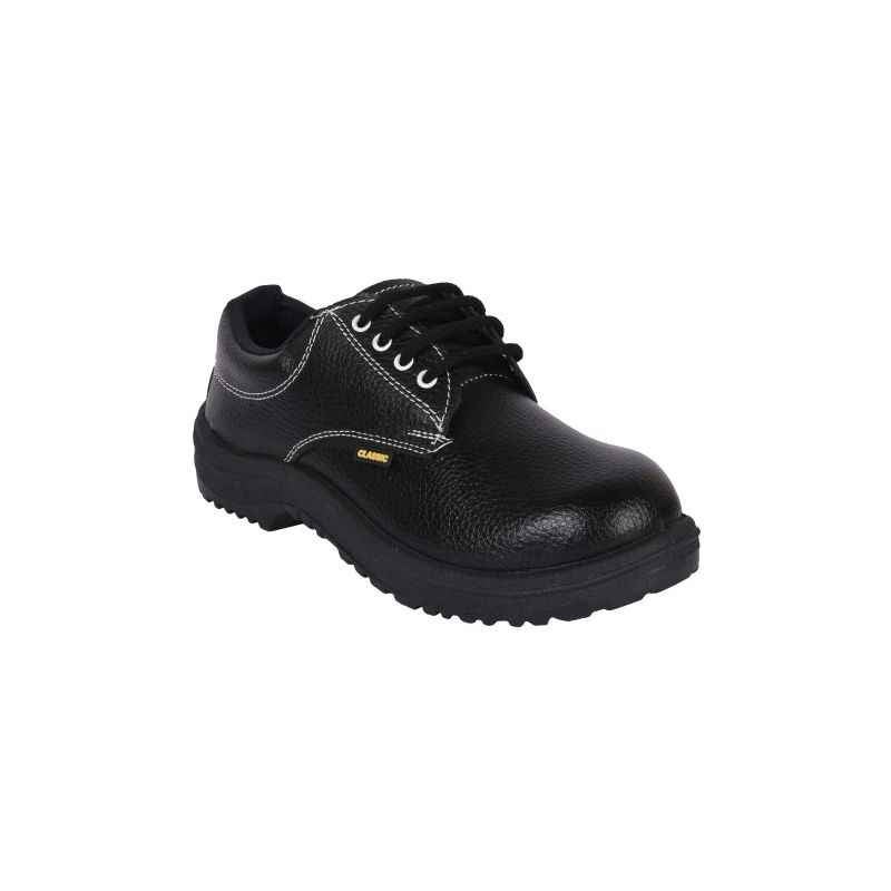 Prima PSF-21 Classic Steel Toe Black Work Safety Shoes, Size: 8