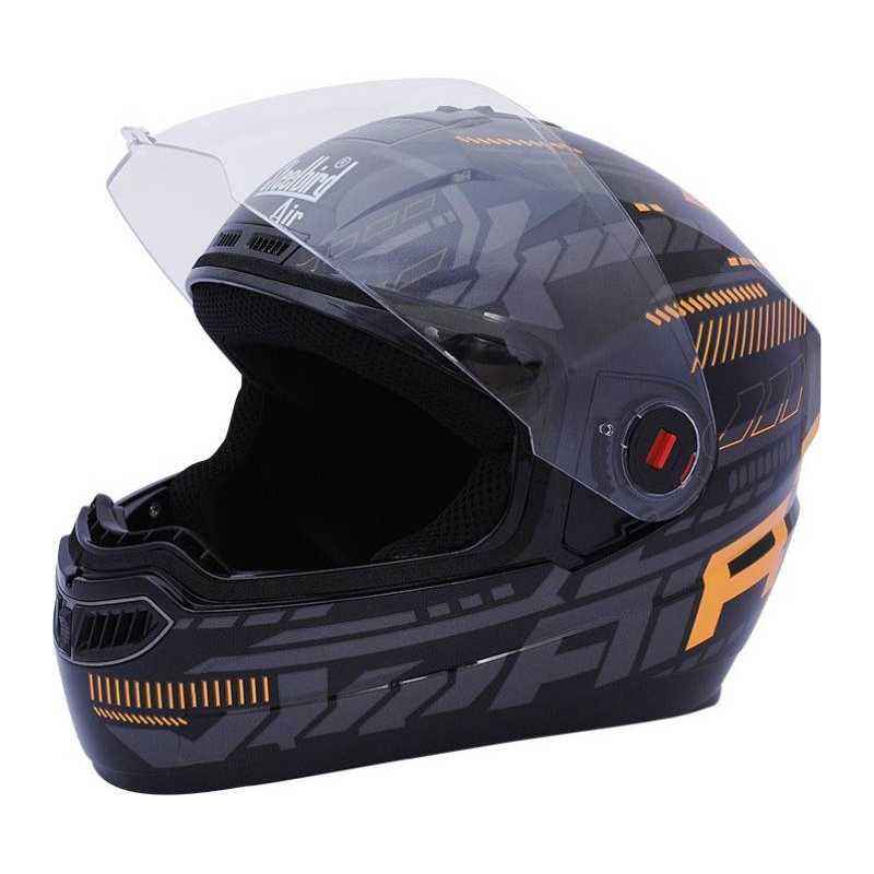 Steelbird SBA-1 Speed Black Orange Full Face Motorbike Helmet, Size (Large, 600 mm)