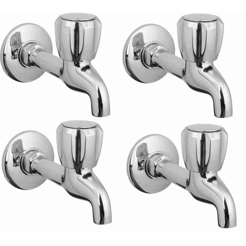 Apree Basic Silver Brass Long Body Cock (Pack of 4)