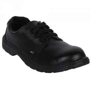 Hillson U4 Synthetic Leather Low Ankle Steel Toe Black Work Safety Shoes, Size: 7
