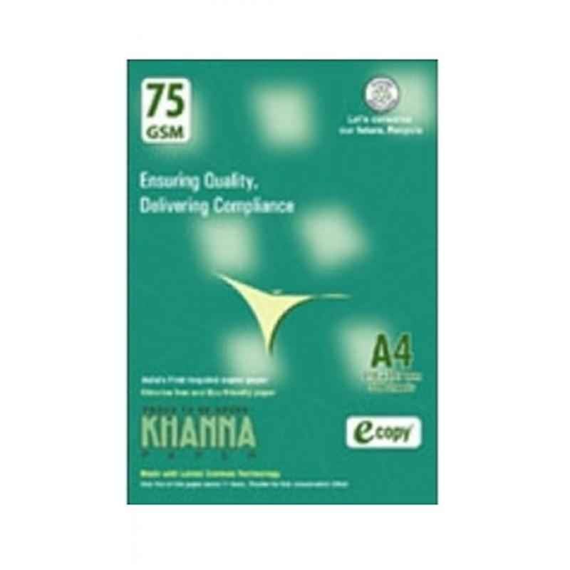 Khanna 75GSM A4 Size Copier Paper 500 Sheet (Pack of 10)