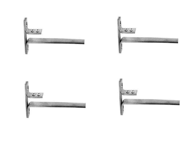 Buy Smart Shophar Stainless Steel F Type Square Glass Shelf Bracket 6  Inches 6 MM Silver Pack of 1 Set Online at Best Prices in India - JioMart.