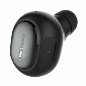 Portronics Harmonics Talky Black Mini Bluetooth In-Ear Headset, POR 683