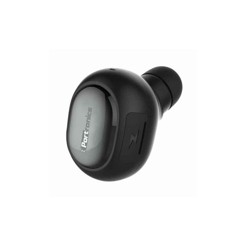 Portronics Harmonics Talky Black Mini Bluetooth In-Ear Headset, POR 683