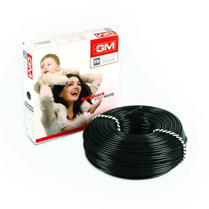 GM 2.5 Sq mm 90m Black FR Modular Wire, 7004